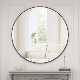 Wall Mirror Oversized Big Size Black Circular Mirror