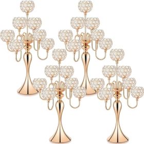 4 Pcs 27.6'' 7 Arm Crystal Candelabra Candle Holder Candlestick Formal Party Decorations Freight Free Candlesticks for Candles