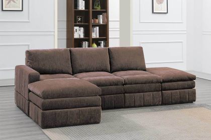 Contemporary 5pc Set Modular L-Sectional