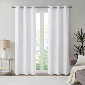 Basketweave Room Darkening Curtain Panel Pair(2 Pcs Window Panels)