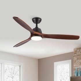 Solid Wood Ceiling Fan with light and Remote Control