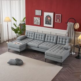 Indoor Sectional Sofa Light Gray