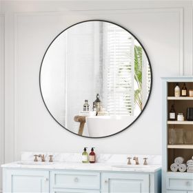 Wall Mirror 42 Inch Black Circular Mirror