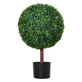 Artificial Boxwood Topiary Ball Tree, Fake Decorative Plant,