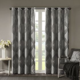 Ogee Knitted Jacquard Total Blackout Curtain Panel(Only 1 Pc Panel)