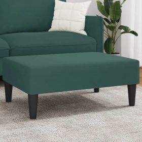 Footstool Dark Green 30.3"x21.7"x12.2" Velvet