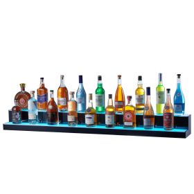 VEVOR LED Lighted Liquor Bottle Display Bar Shelf RF & App Control 60" 2-Step