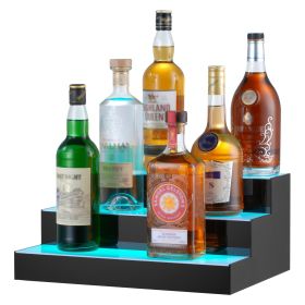 VEVOR LED Lighted Liquor Bottle Display Bar Shelf RF & App Control 16" 3-Step