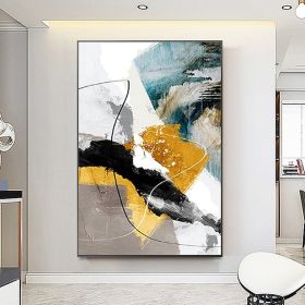 Handmade Abstract Gold Oil Painting On Canvas Wall Art Decoration Modern Picture For Home Decor (size: 150x220cm)