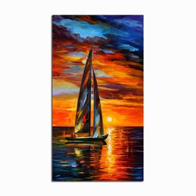 Coloring Poster Hand Painted Oil Painting Landscape For The Living Room Wall Art Home Decoration Abstract Without Frame (size: 70x140cm)