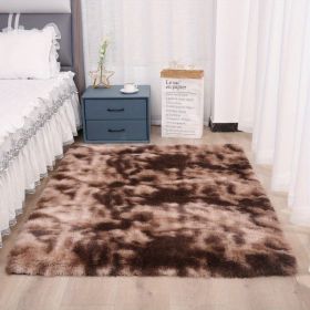 1pc, Ultra Soft Tie-Dyed Shaggy Area Rug for Bedroom, Living Room, and Home Decor - Fluffy, Fuzzy, and Plush Furry Carpet - 47.24 x 62.99 (Color: Tie-dye Brown, size: 47.24*62.99inch)