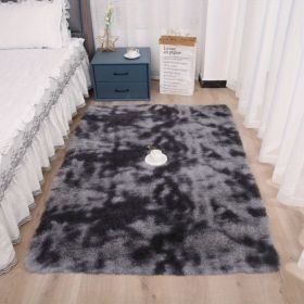 1pc, Ultra Soft Tie-Dyed Shaggy Area Rug for Bedroom, Living Room, and Home Decor - Fluffy, Fuzzy, and Plush Furry Carpet - 47.24 x 62.99 (Color: Tie-dye Dark Gray, size: 47.24*62.99inch)