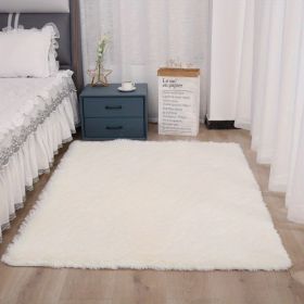 1pc, Soft Plush Area Rugs for Bedroom and Living Room - Fluffy and Fuzzy Shag Shaggy Carpet - Perfect for Kids, Girls, Boys (Color: beige white, size: 47.24*62.99inch)