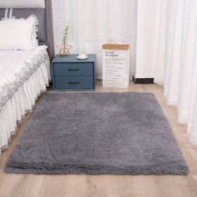 1pc, Soft Plush Area Rugs for Bedroom and Living Room - Fluffy and Fuzzy Shag Shaggy Carpet - Perfect for Kids, Girls, Boys (Color: grey, size: 47.24*62.99inch)