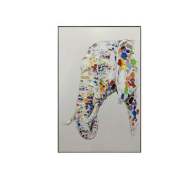 Elephant Gallery Packaging Canvas Wall Art Animal Picture Oil Painting (size: 60x90cm)