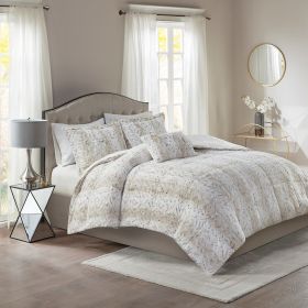 4PC Faux Fur Comforter Set (Color: as Pic)