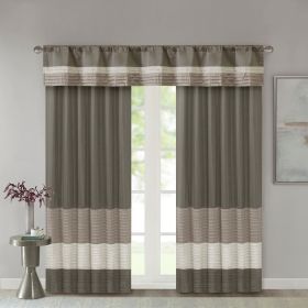 Polyoni Pintuck Curtain Panel(Only 1 Pc Panel) (Color: as Pic)