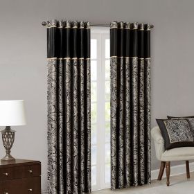 Jacquard Curtain Panel Pair(2 Pcs Window Panels) (Color: as Pic)