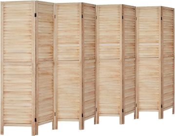 8 Panel Room Divider Room Dividers and Folding Privacy Screens (Color: Cream10.5 x 5.6)